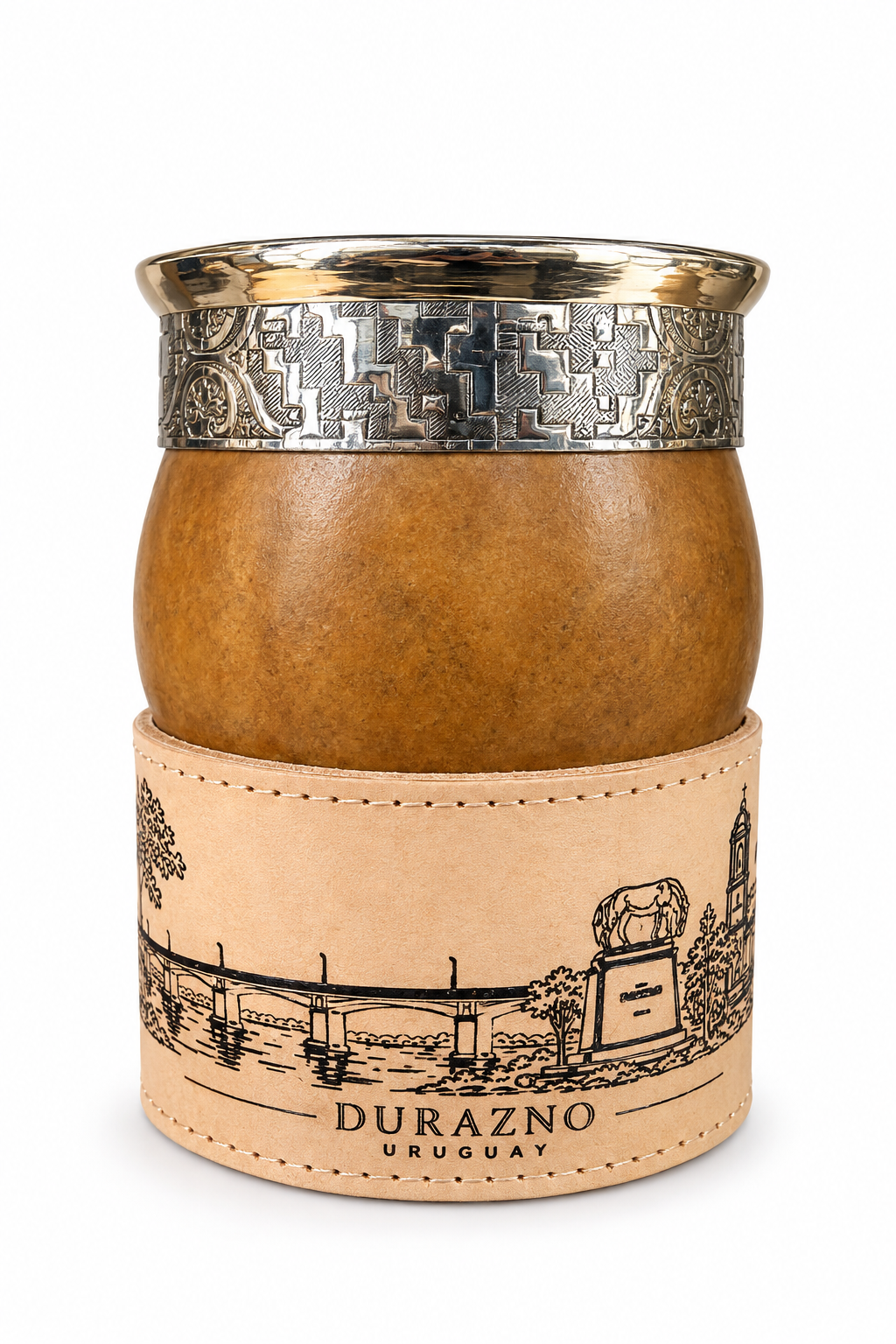 Foto de Mate Criollo Vaqueta Personalizada Durazno